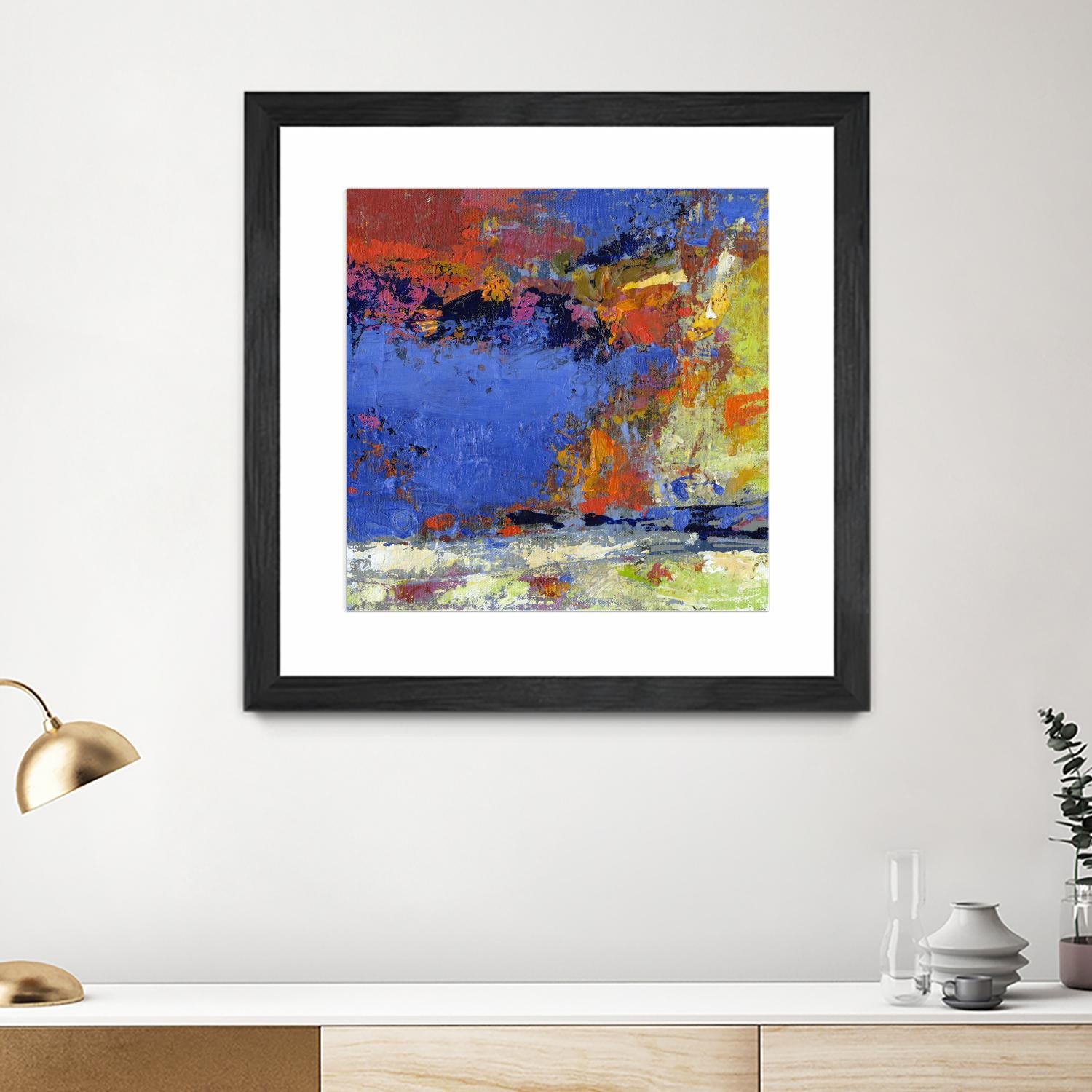New England Autumn by Janet Bothne on GIANT ART - blue abstract