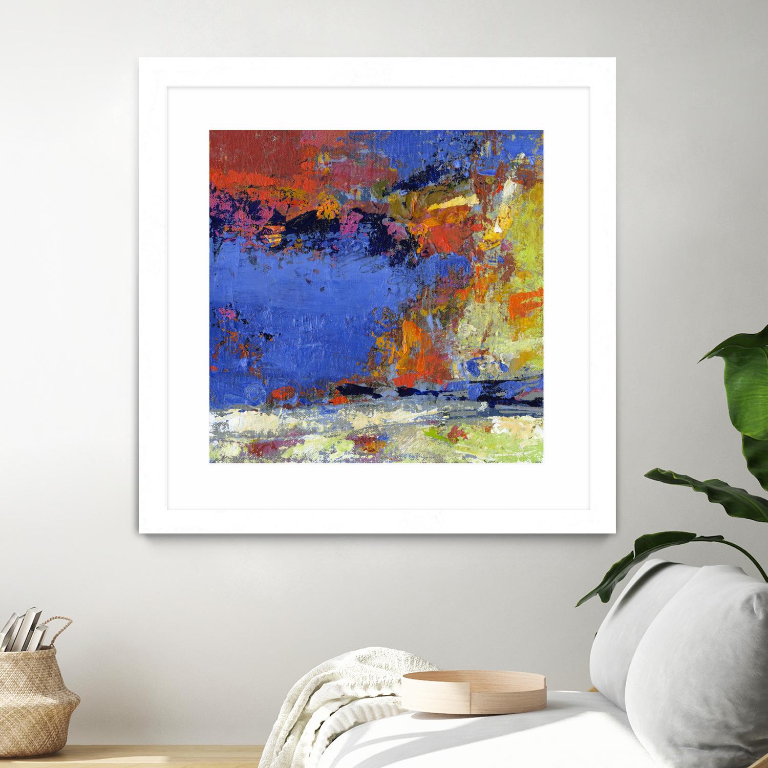 New England Autumn by Janet Bothne on GIANT ART - blue abstract