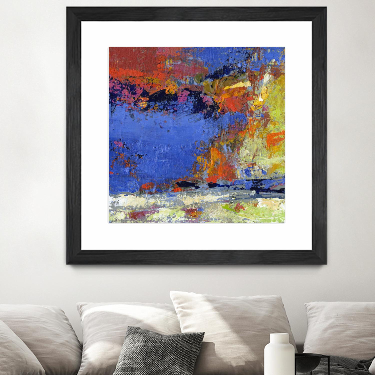 New England Autumn by Janet Bothne on GIANT ART - blue abstract