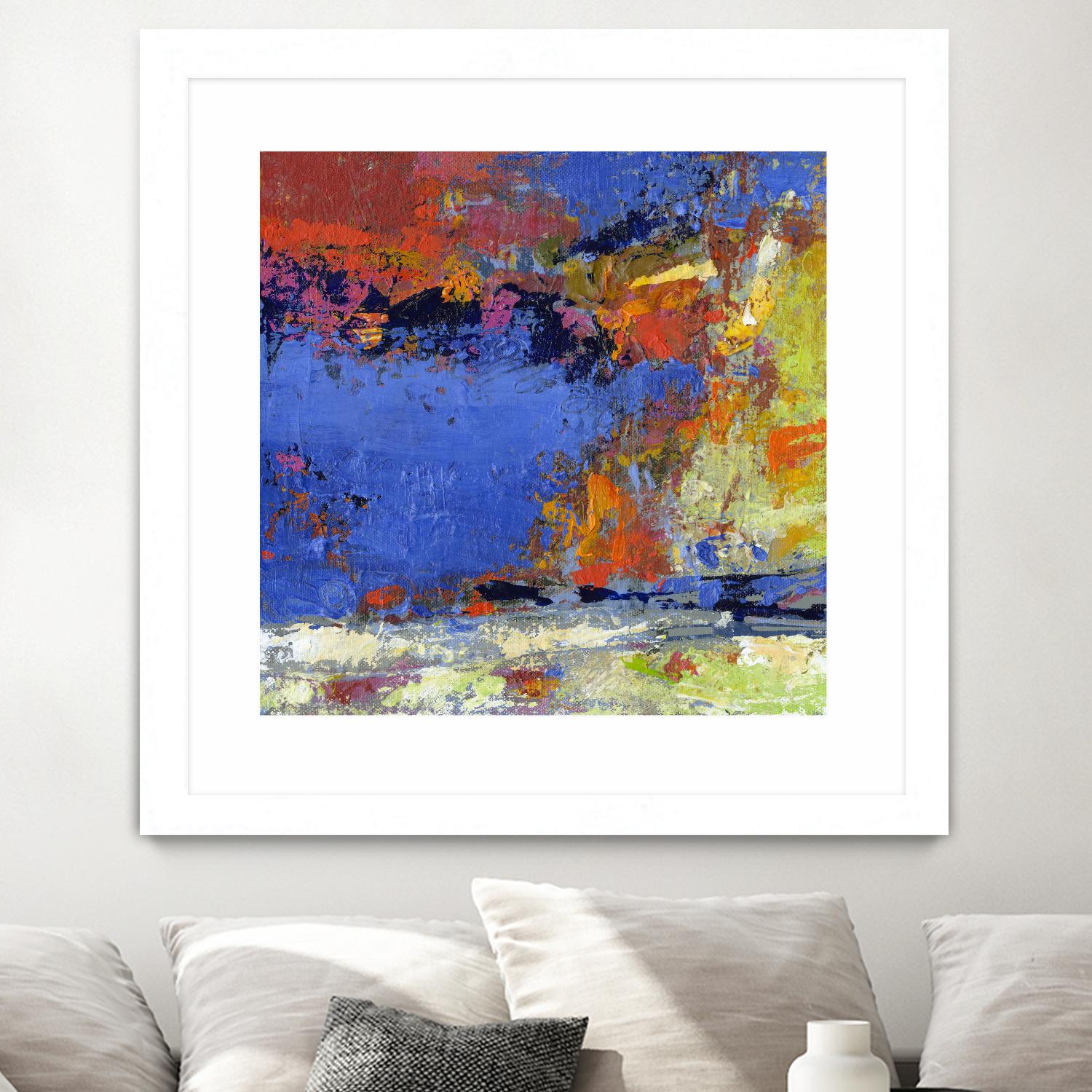 New England Autumn by Janet Bothne on GIANT ART - blue abstract