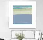 Blue Coast I by Sharon Gordon on GIANT ART - beige abstract