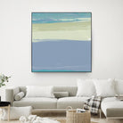 Blue Coast I by Sharon Gordon on GIANT ART - beige abstract