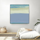 Blue Coast I by Sharon Gordon on GIANT ART - beige abstract