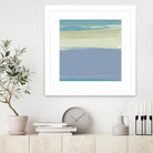 Blue Coast I by Sharon Gordon on GIANT ART - beige abstract