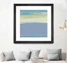 Blue Coast I by Sharon Gordon on GIANT ART - beige abstract