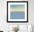 Blue Coast I by Sharon Gordon on GIANT ART - beige abstract