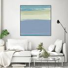 Blue Coast I by Sharon Gordon on GIANT ART - beige abstract