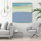 Blue Coast I by Sharon Gordon on GIANT ART - beige abstract