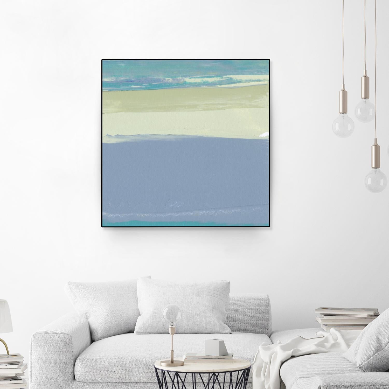 Blue Coast I by Sharon Gordon on GIANT ART - beige abstract