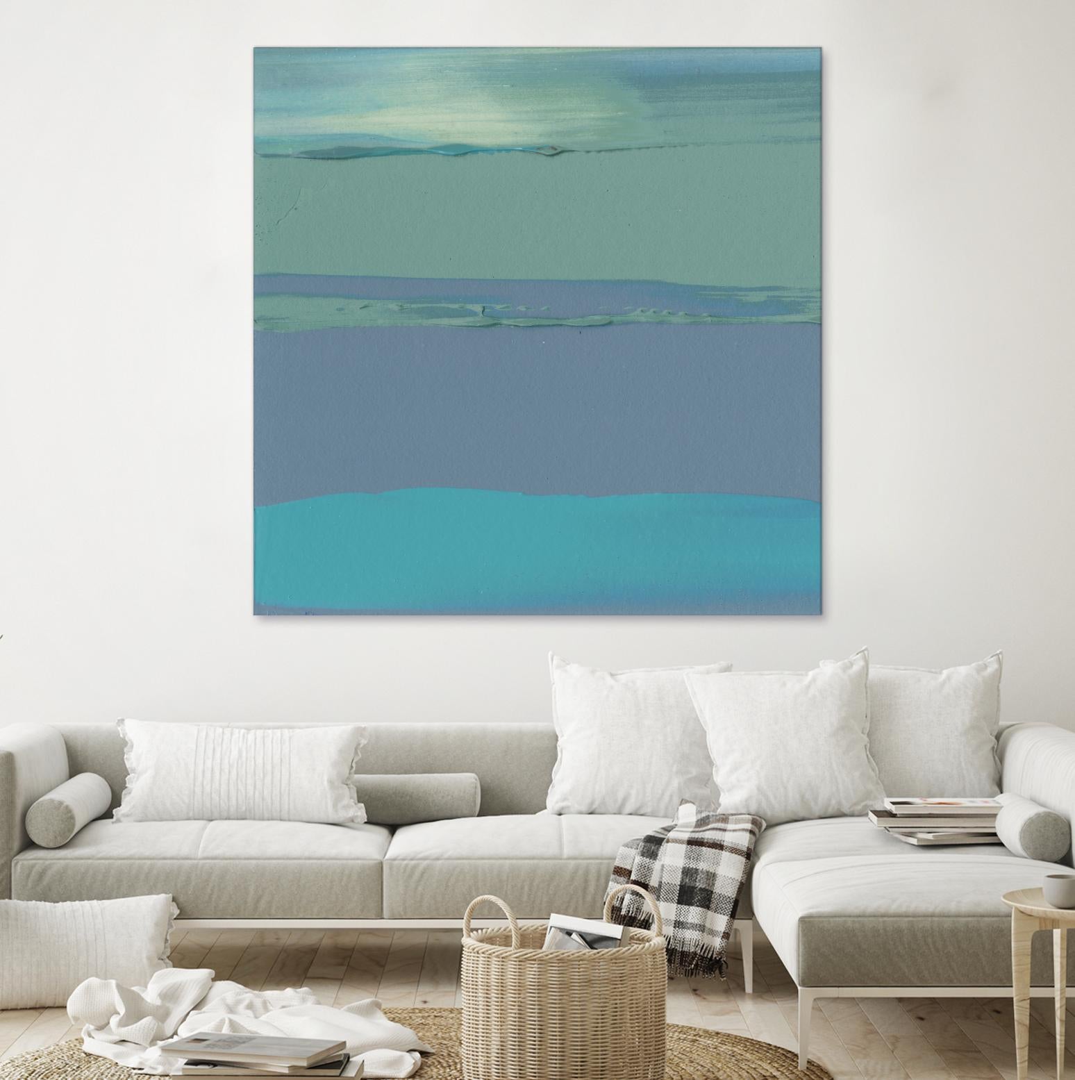 Blue Coast II by Sharon Gordon on GIANT ART - green abstract