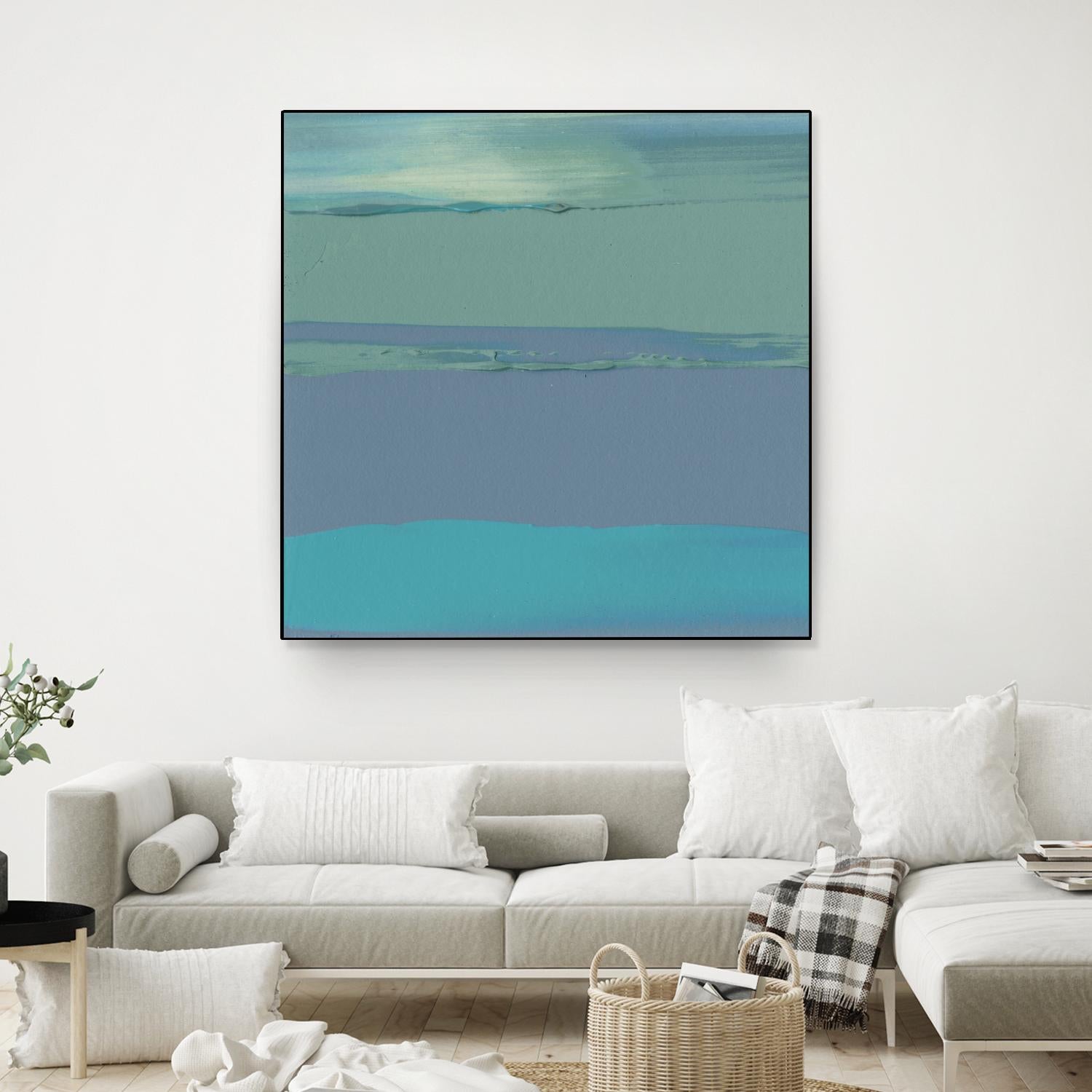 Blue Coast II by Sharon Gordon on GIANT ART - green abstract