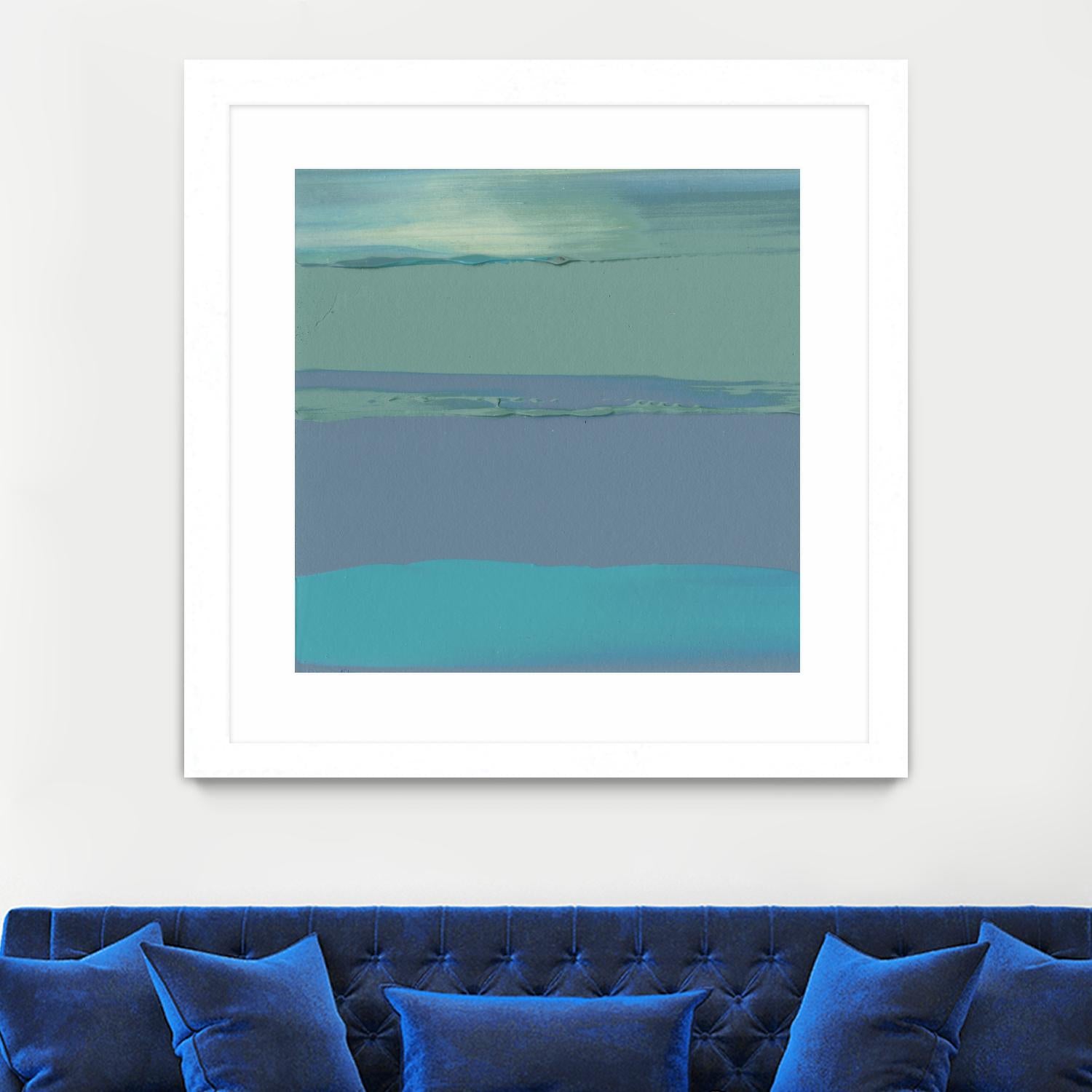 Blue Coast II by Sharon Gordon on GIANT ART - green abstract