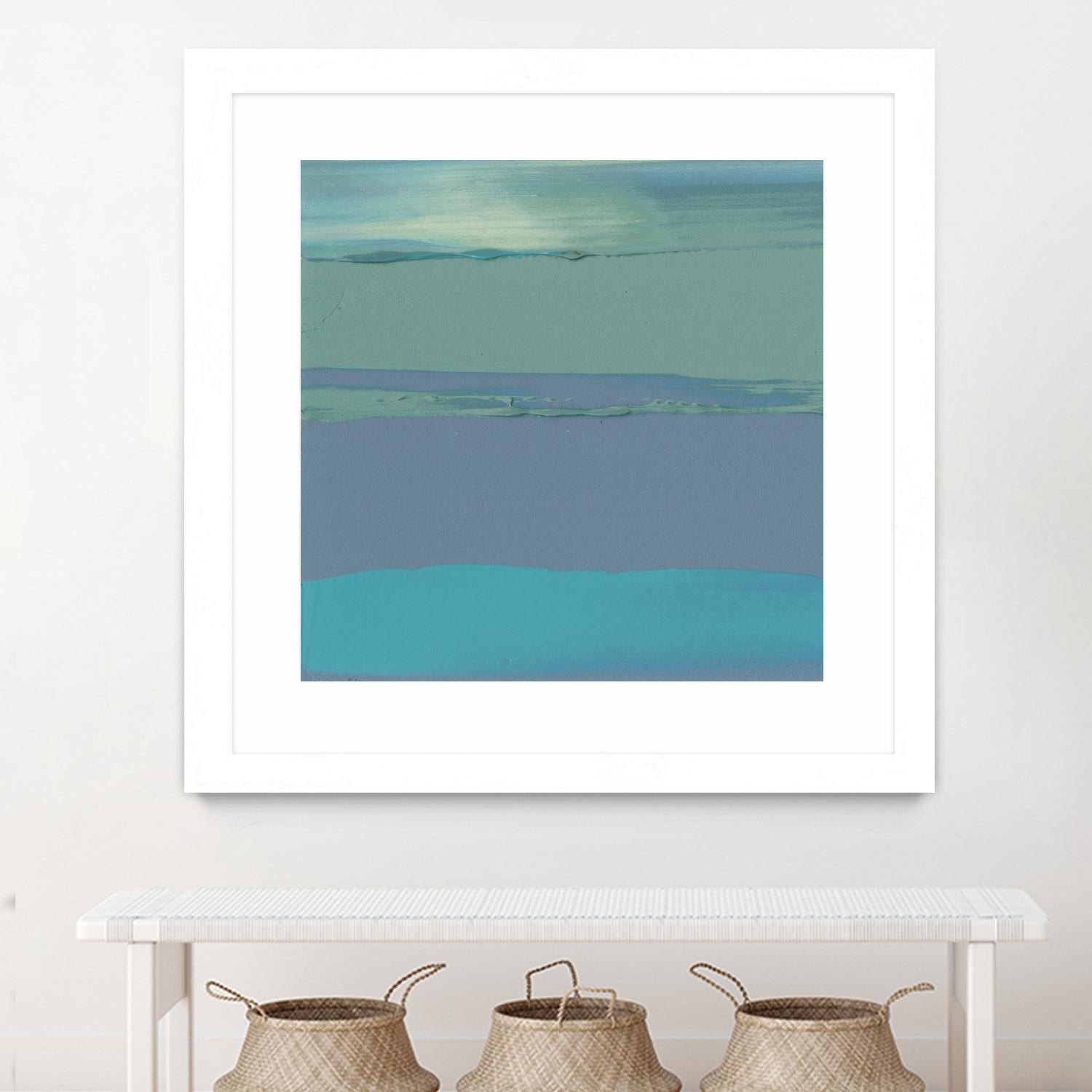 Blue Coast II by Sharon Gordon on GIANT ART - green abstract