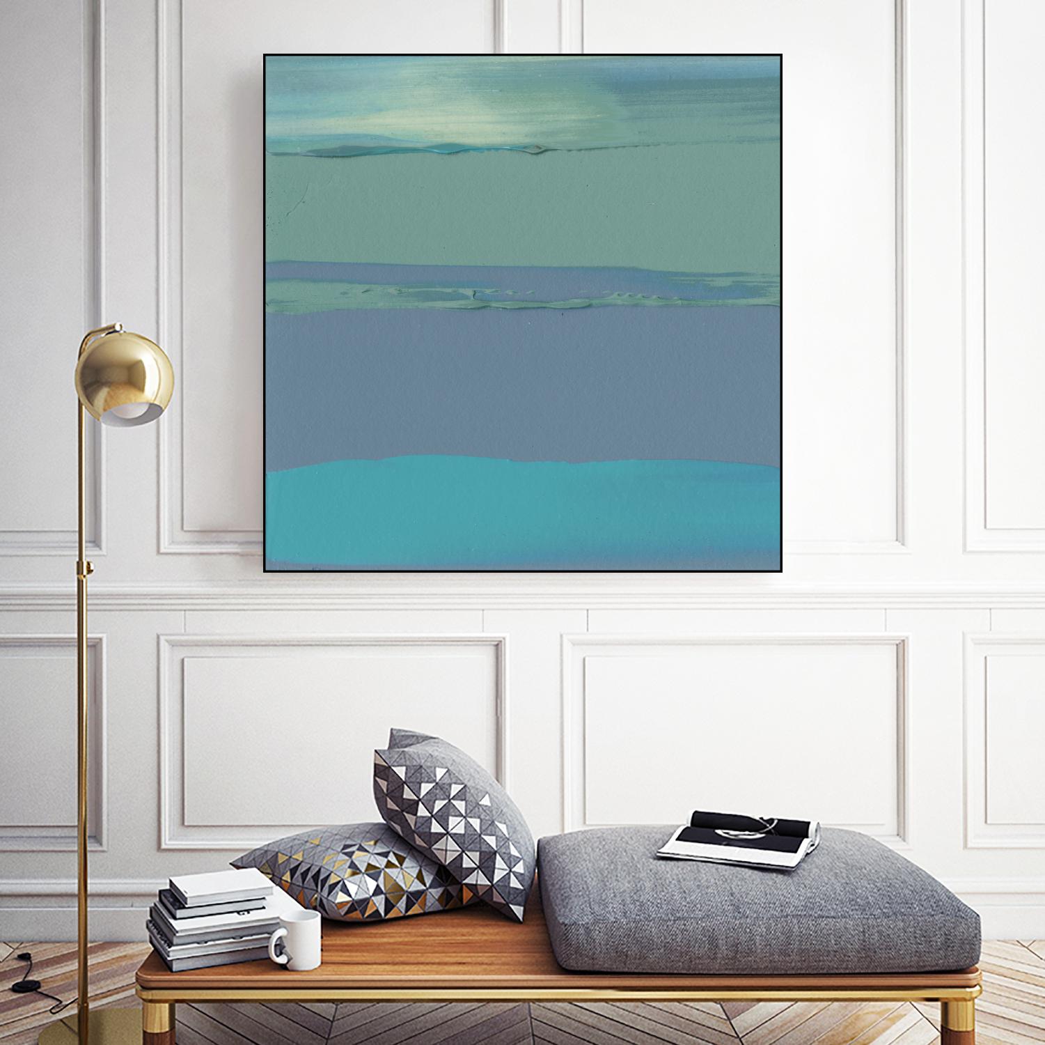 Blue Coast II by Sharon Gordon on GIANT ART - green abstract