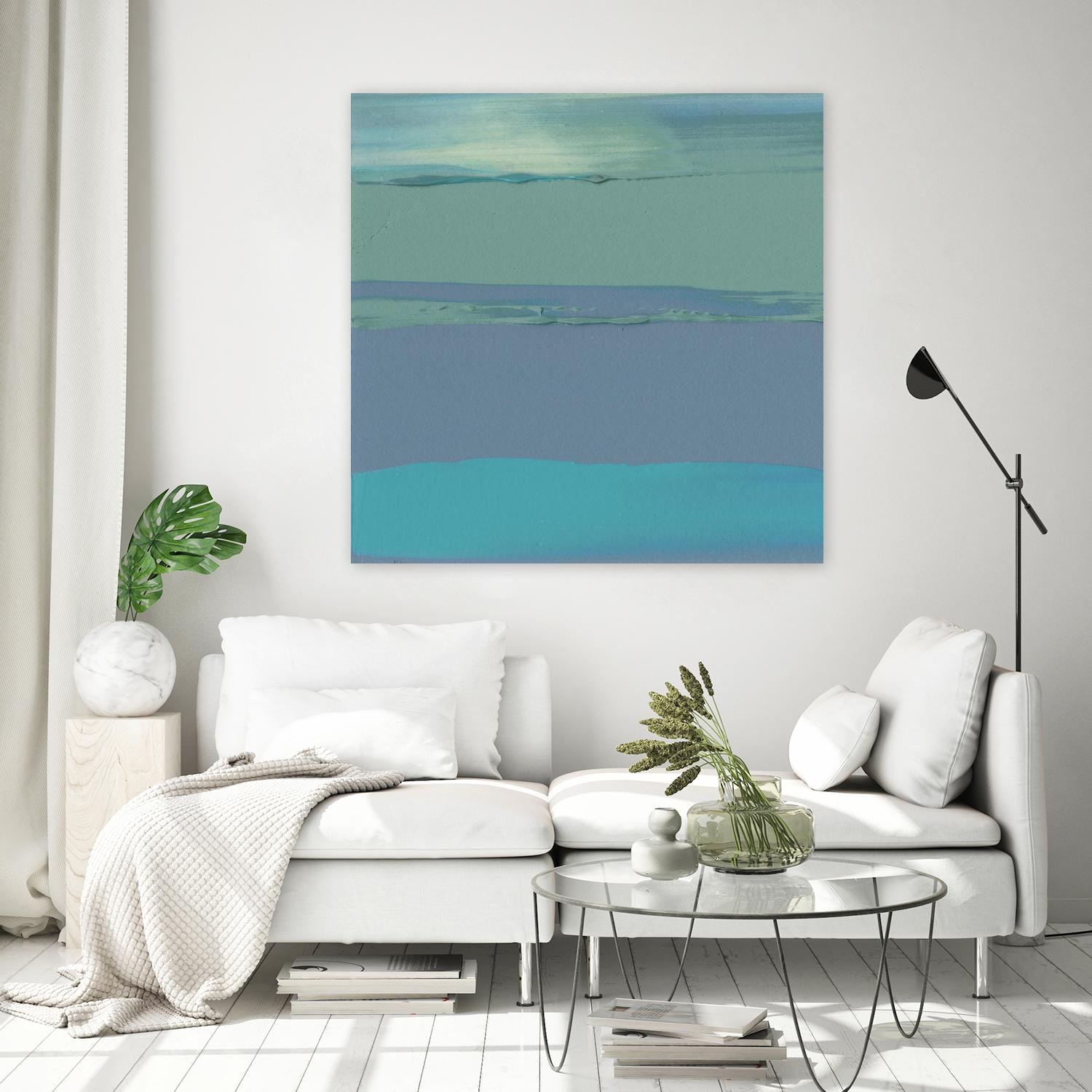 Blue Coast II by Sharon Gordon on GIANT ART - green abstract
