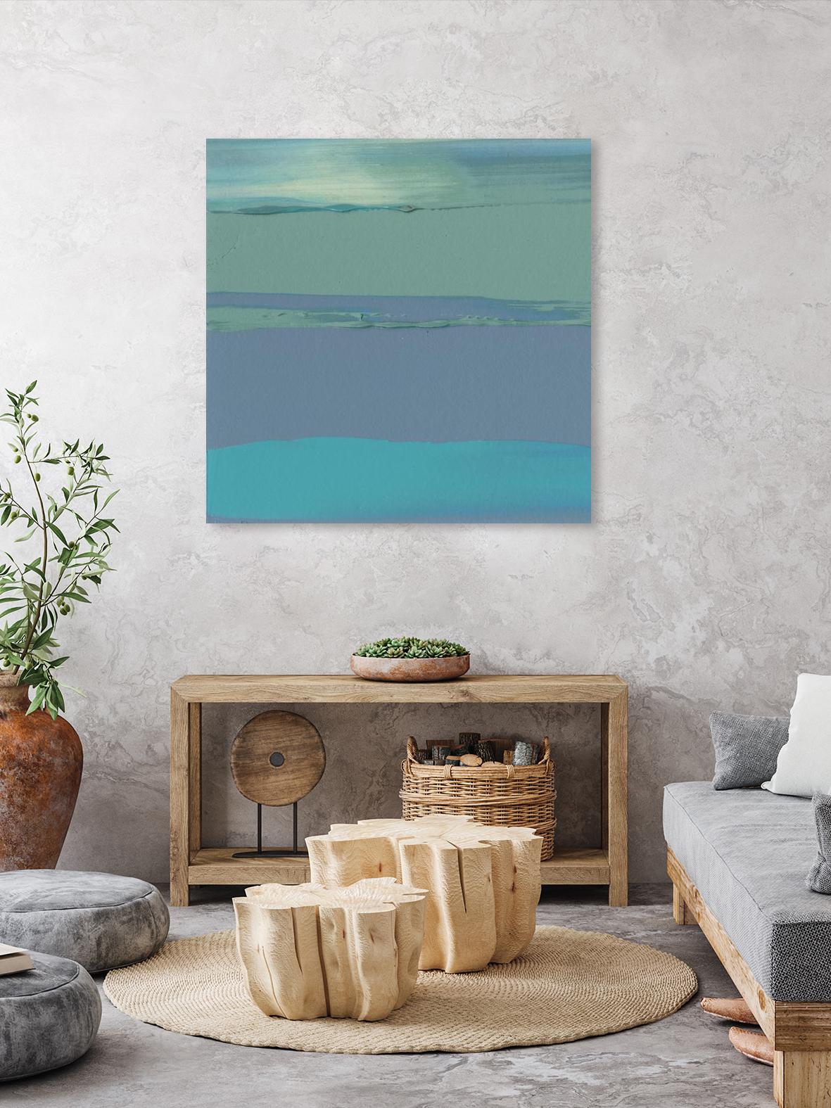 Blue Coast II by Sharon Gordon on GIANT ART - green abstract
