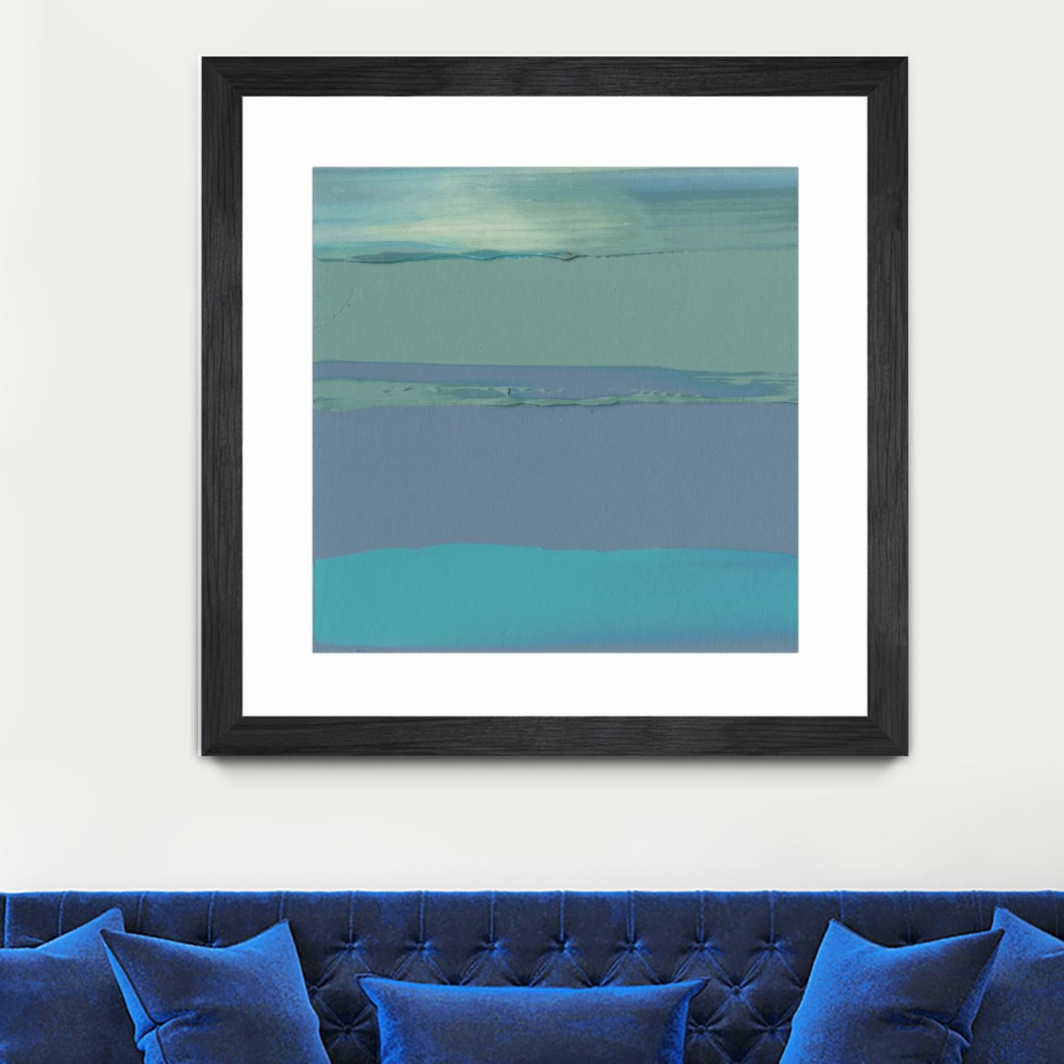 Blue Coast II by Sharon Gordon on GIANT ART - green abstract