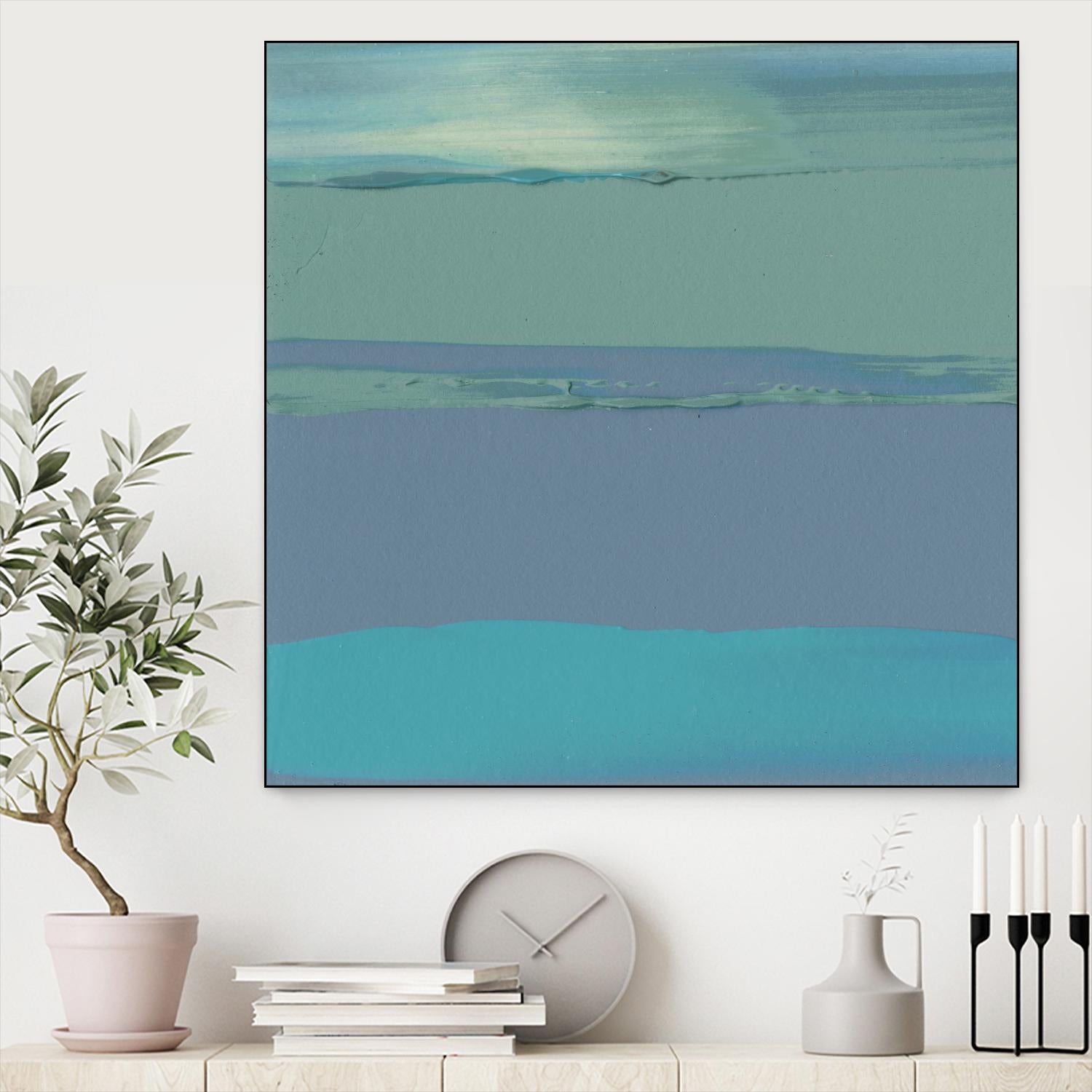Blue Coast II by Sharon Gordon on GIANT ART - green abstract