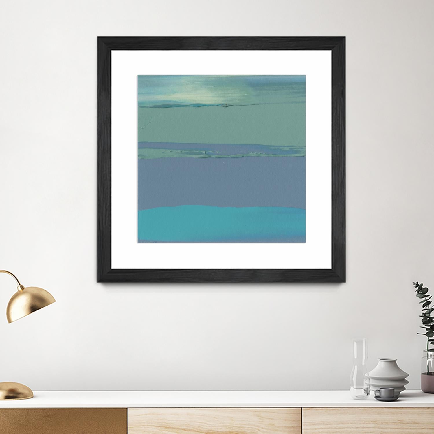 Blue Coast II by Sharon Gordon on GIANT ART - green abstract