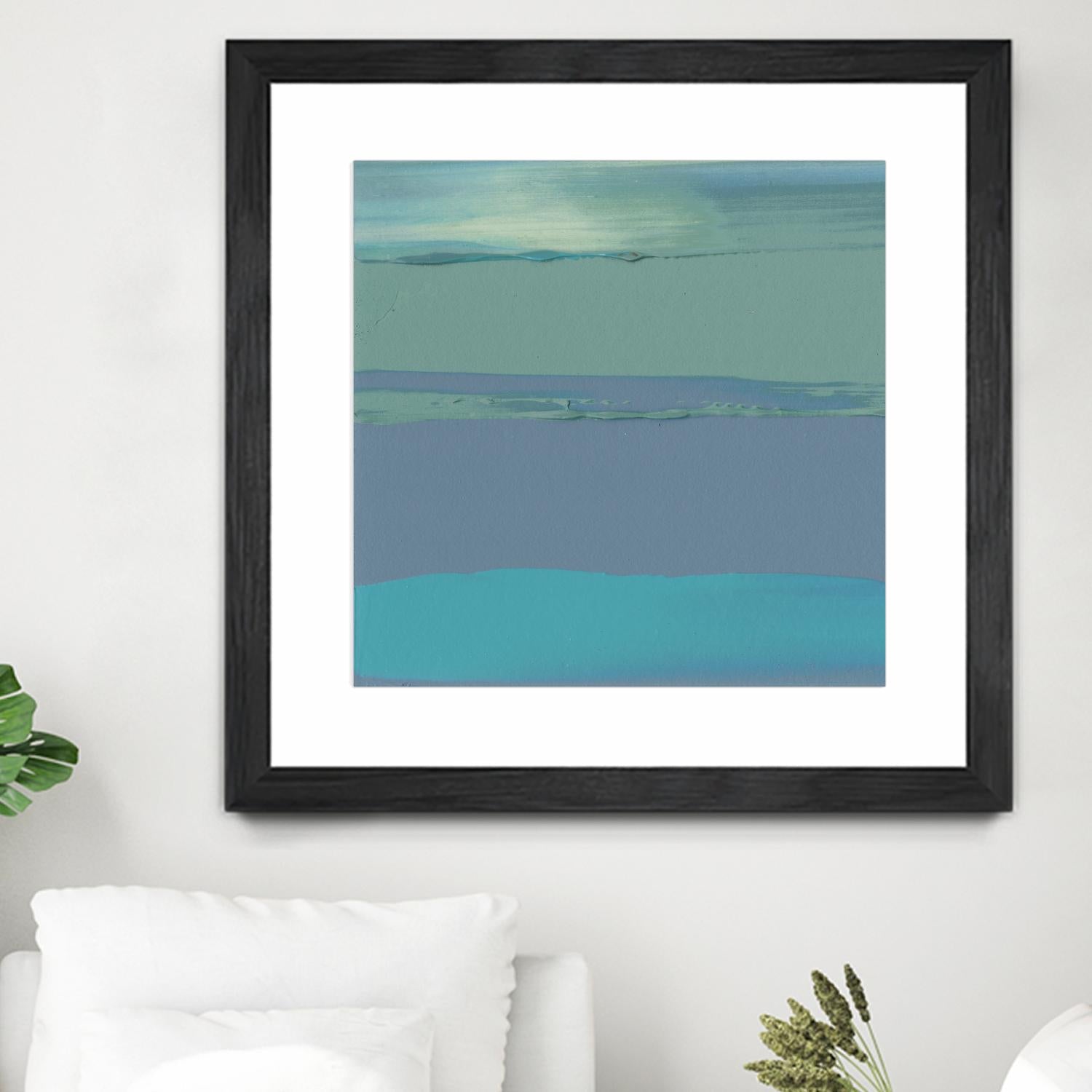 Blue Coast II by Sharon Gordon on GIANT ART - green abstract