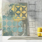 Dots and Stars II by Megan Meagher on GIANT ART - blue abstract