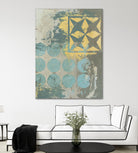 Dots and Stars II by Megan Meagher on GIANT ART - blue abstract