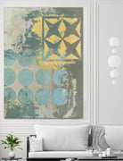 Dots and Stars II by Megan Meagher on GIANT ART - blue abstract