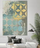 Dots and Stars II by Megan Meagher on GIANT ART - blue abstract