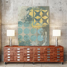 Dots and Stars II by Megan Meagher on GIANT ART - blue abstract