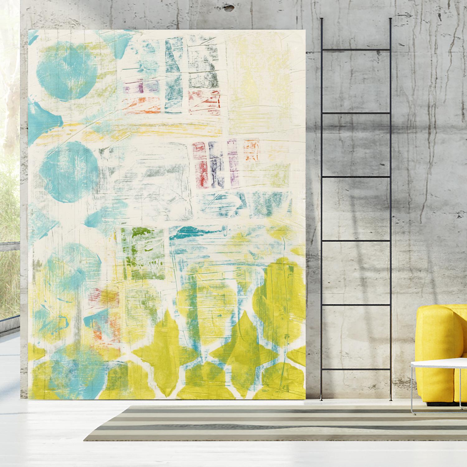 Lattice Progression I by June Erica Vess on GIANT ART - green abstract