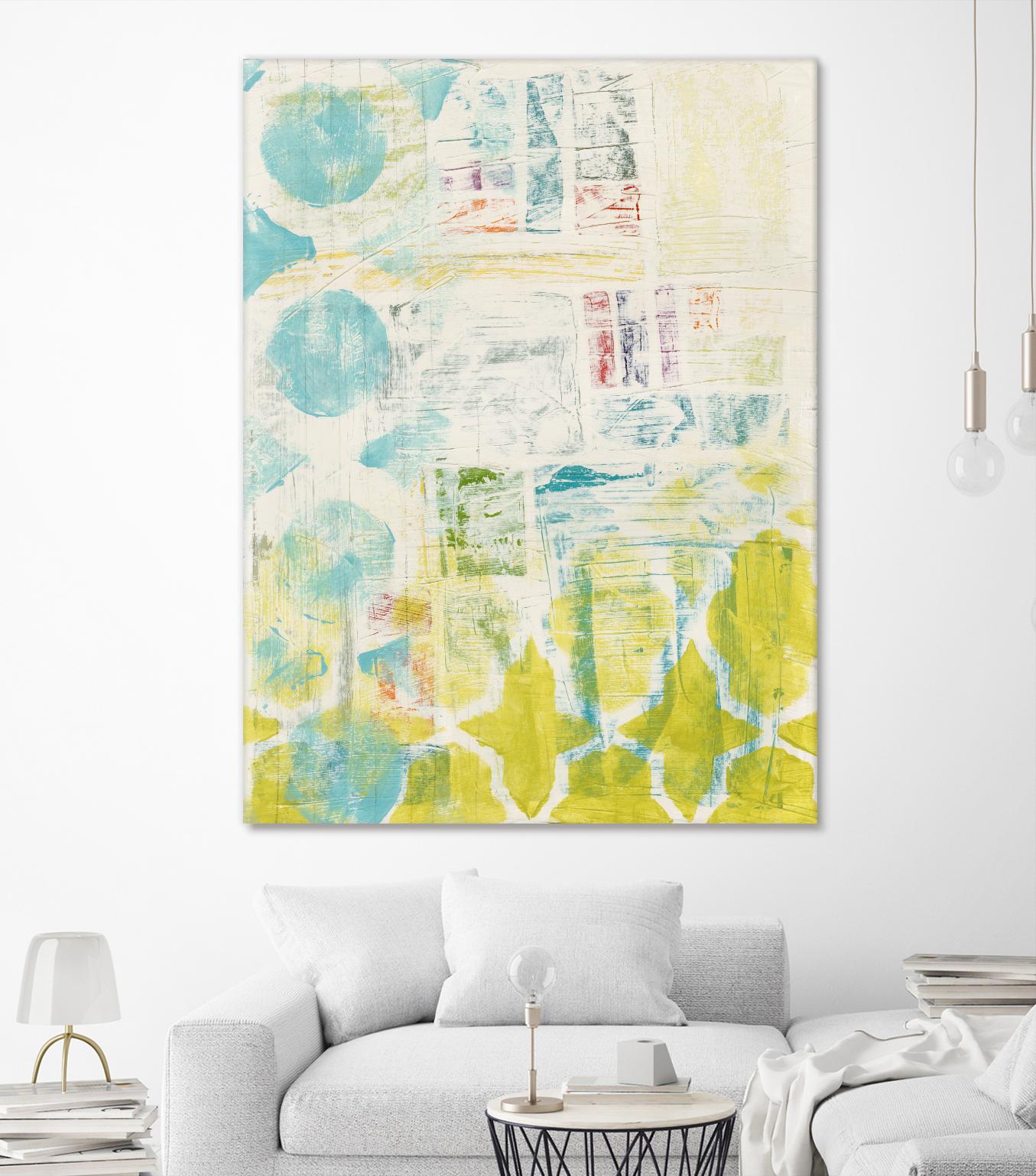 Lattice Progression I by June Erica Vess on GIANT ART - green abstract