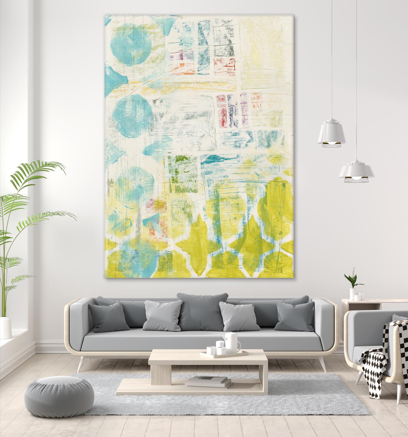 Lattice Progression I by June Erica Vess on GIANT ART - green abstract