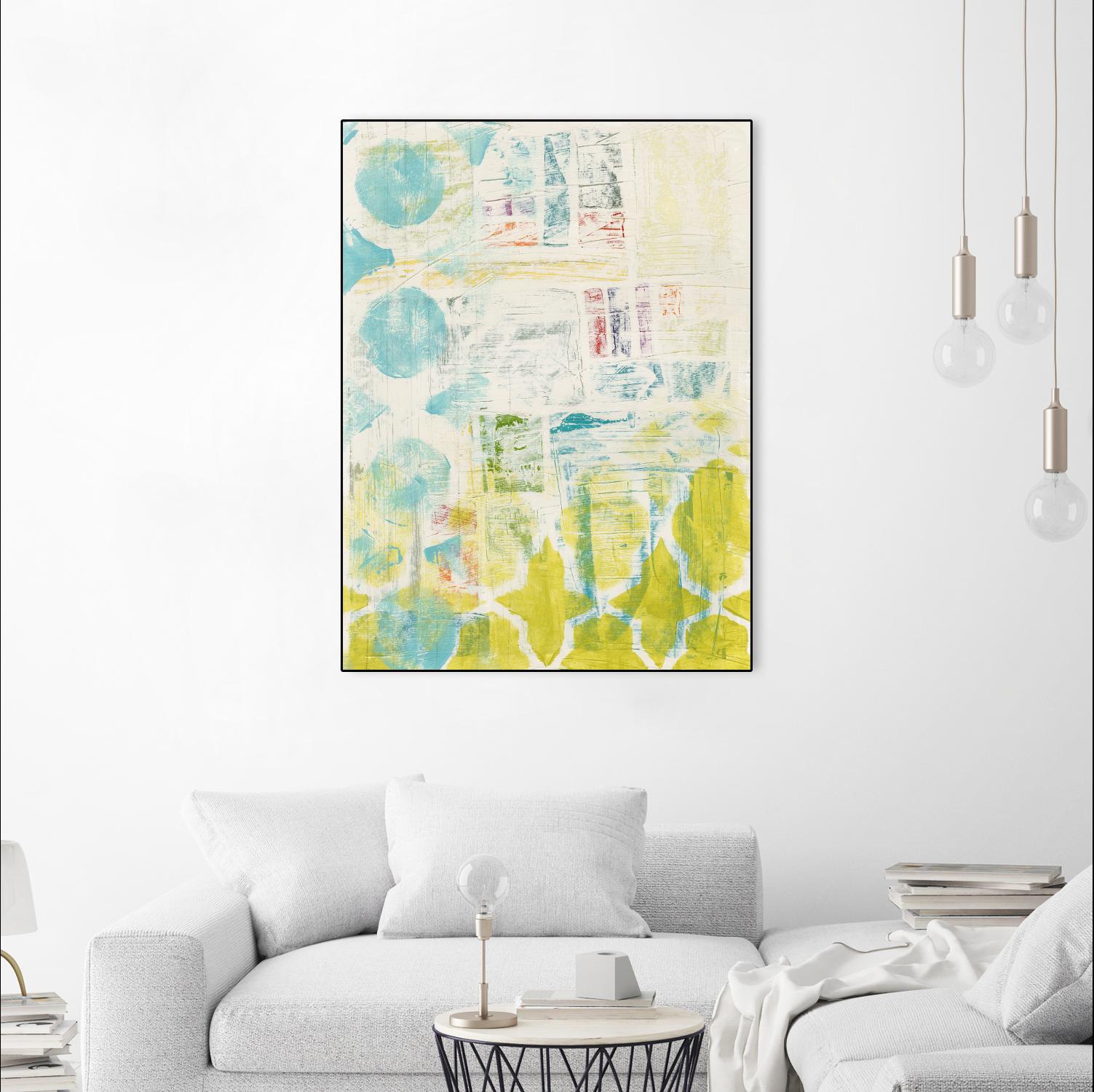 Lattice Progression I by June Erica Vess on GIANT ART - green abstract