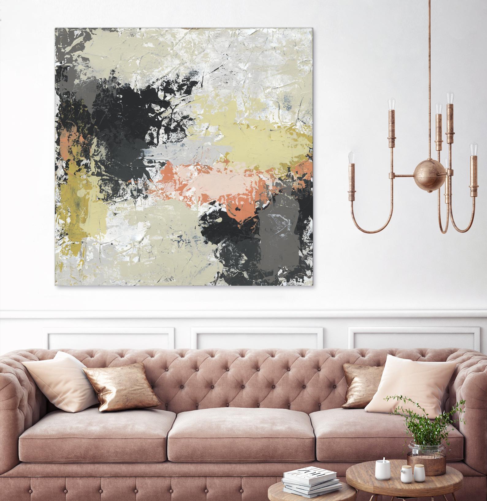 Gossamer Cloud II by June Erica Vess on GIANT ART - yellow abstract