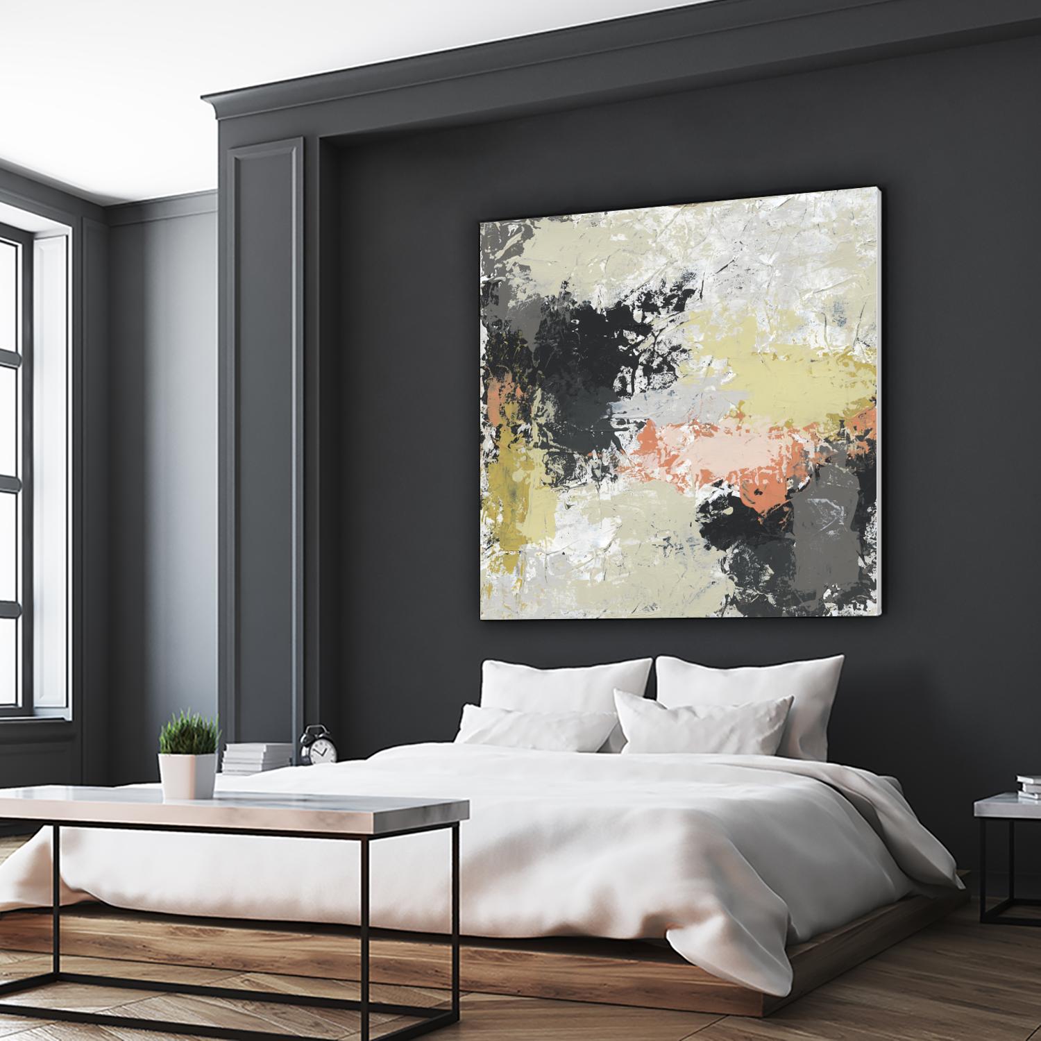 Gossamer Cloud II by June Erica Vess on GIANT ART - yellow abstract