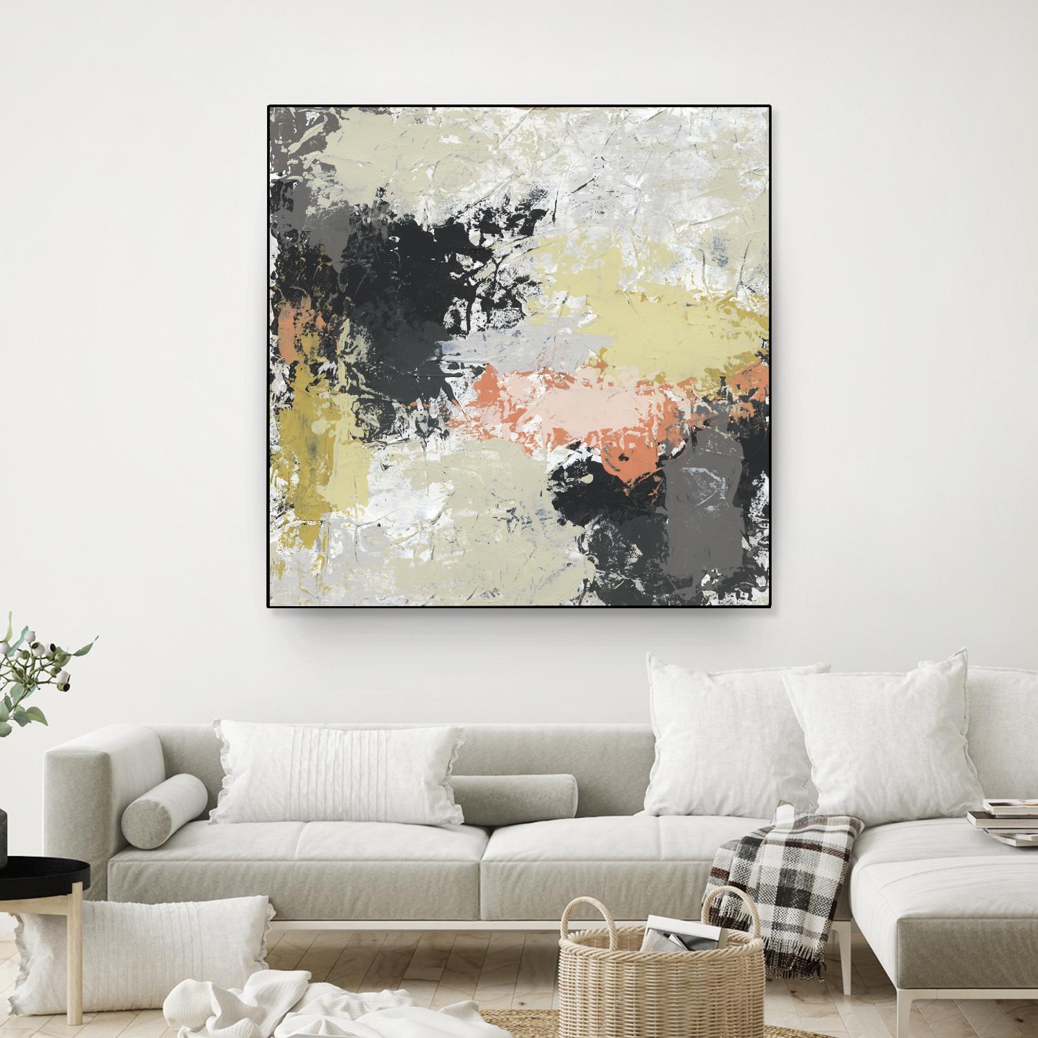 Gossamer Cloud II by June Erica Vess on GIANT ART - yellow abstract