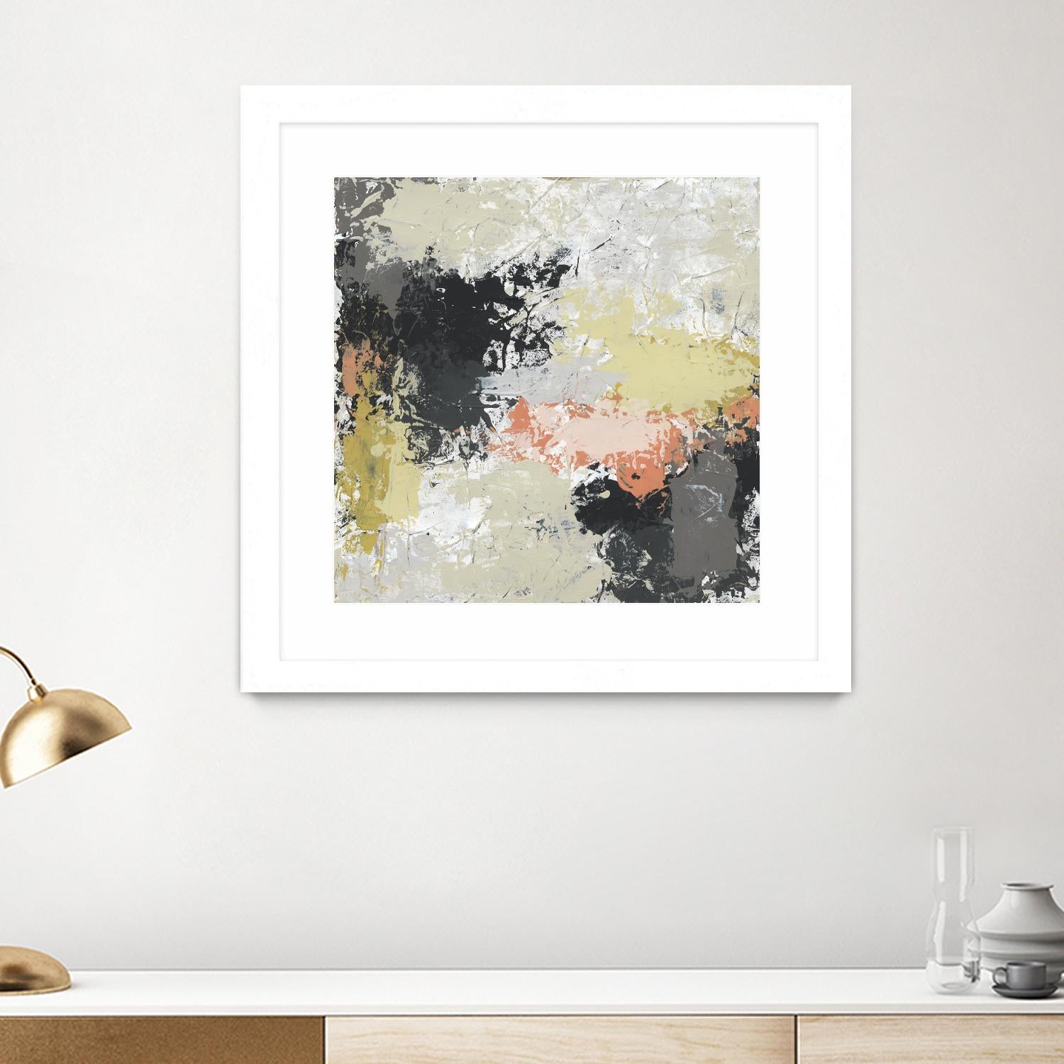 Gossamer Cloud II by June Erica Vess on GIANT ART - yellow abstract