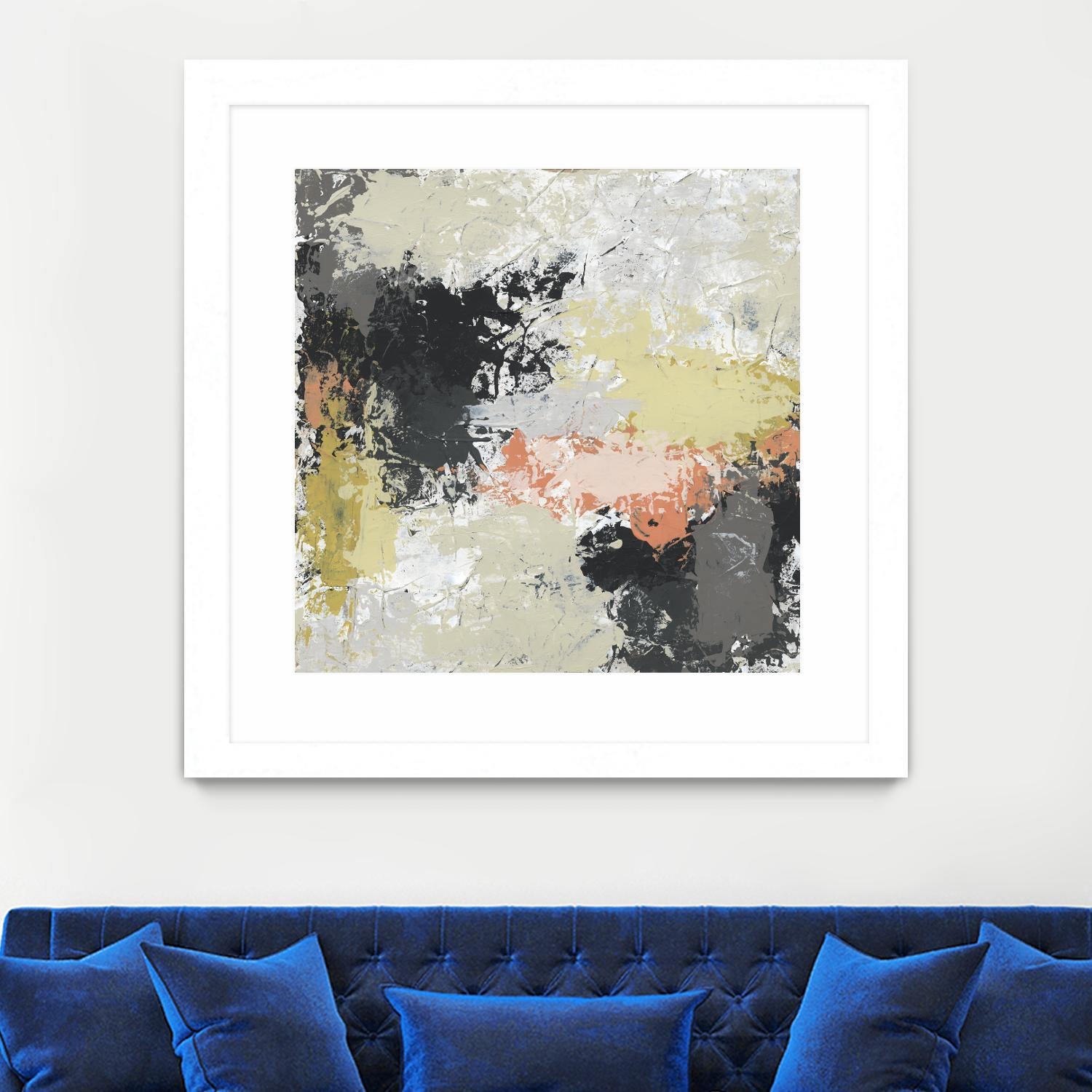 Gossamer Cloud II by June Erica Vess on GIANT ART - yellow abstract