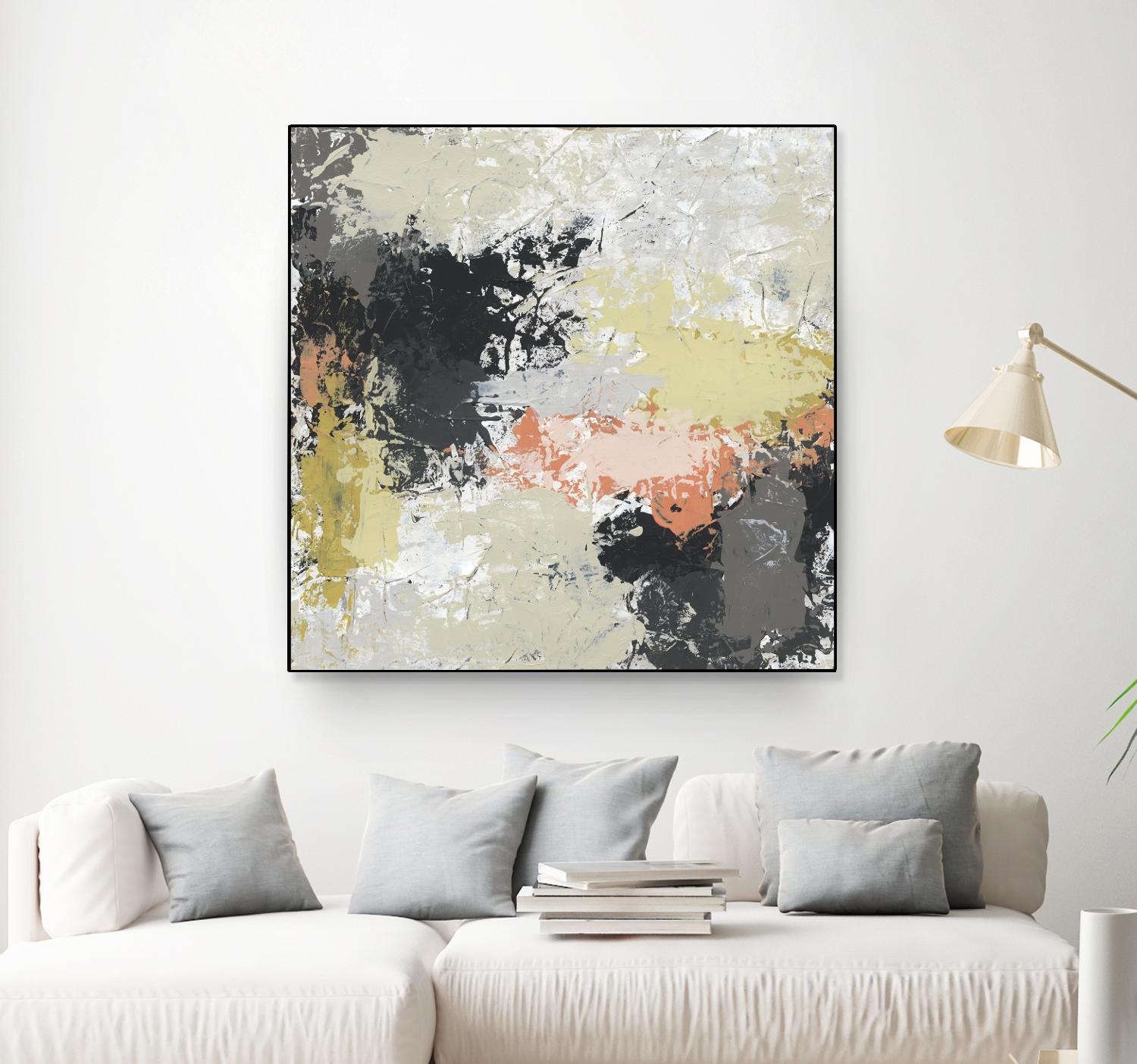 Gossamer Cloud II by June Erica Vess on GIANT ART - yellow abstract