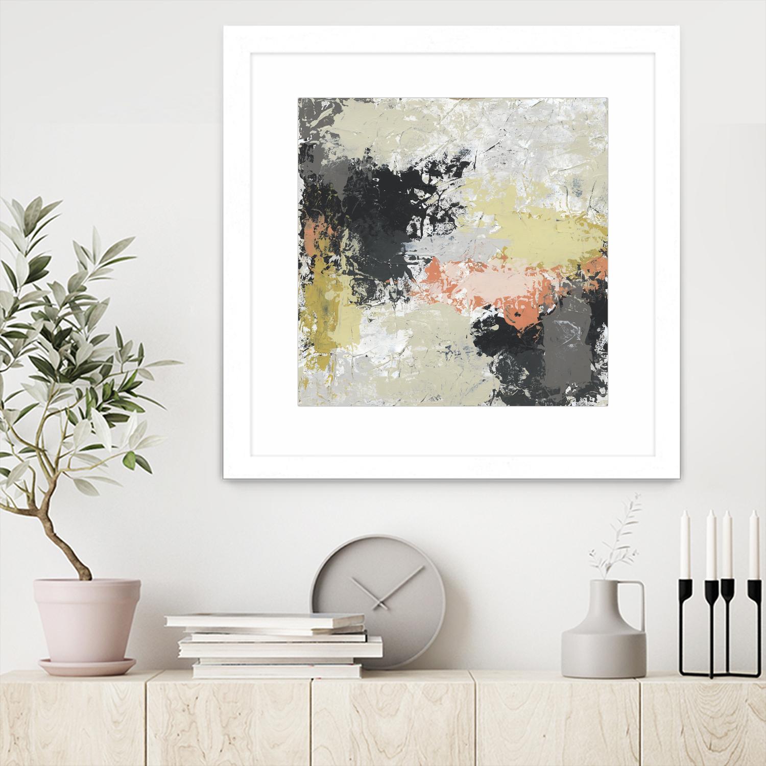 Gossamer Cloud II by June Erica Vess on GIANT ART - yellow abstract