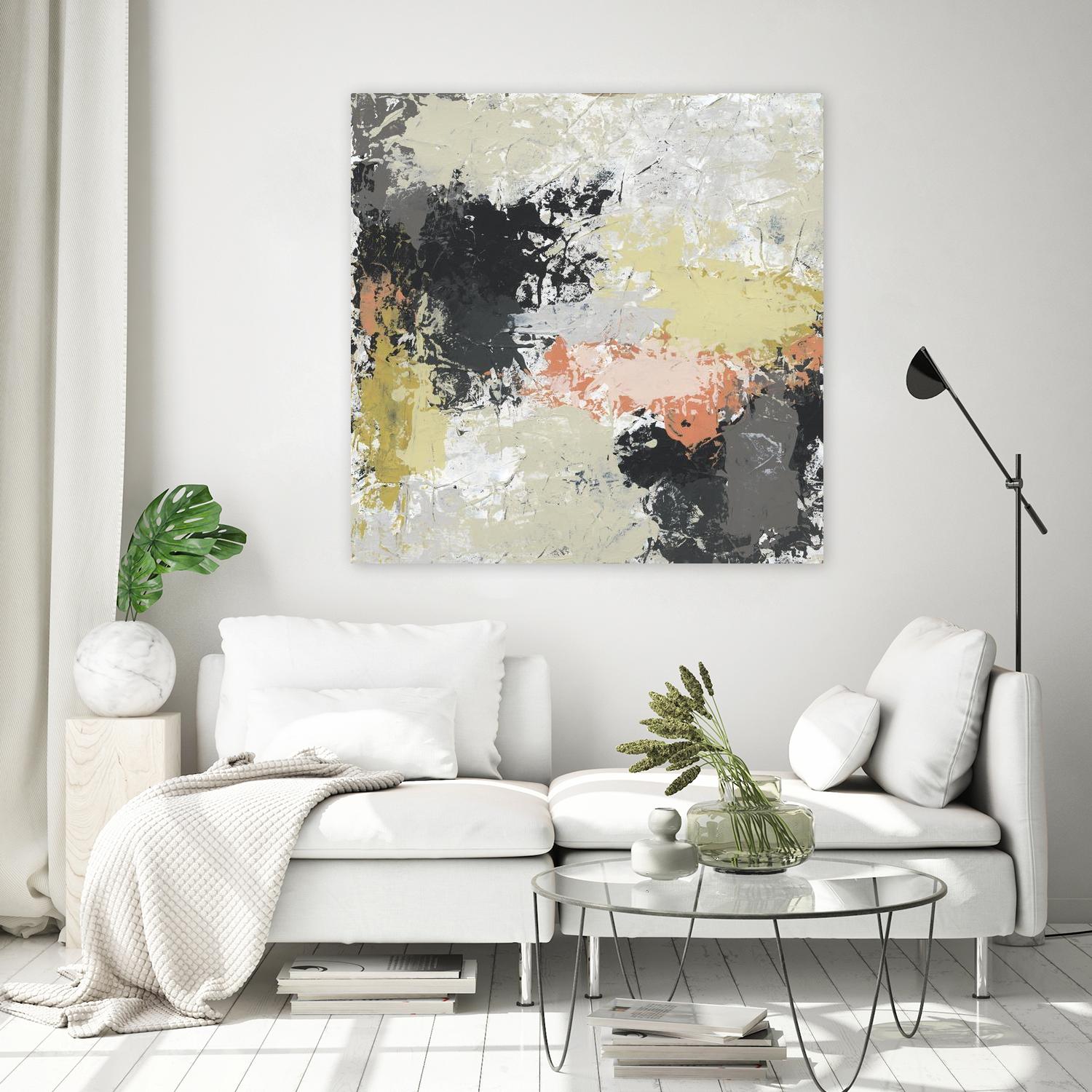 Gossamer Cloud II by June Erica Vess on GIANT ART - yellow abstract