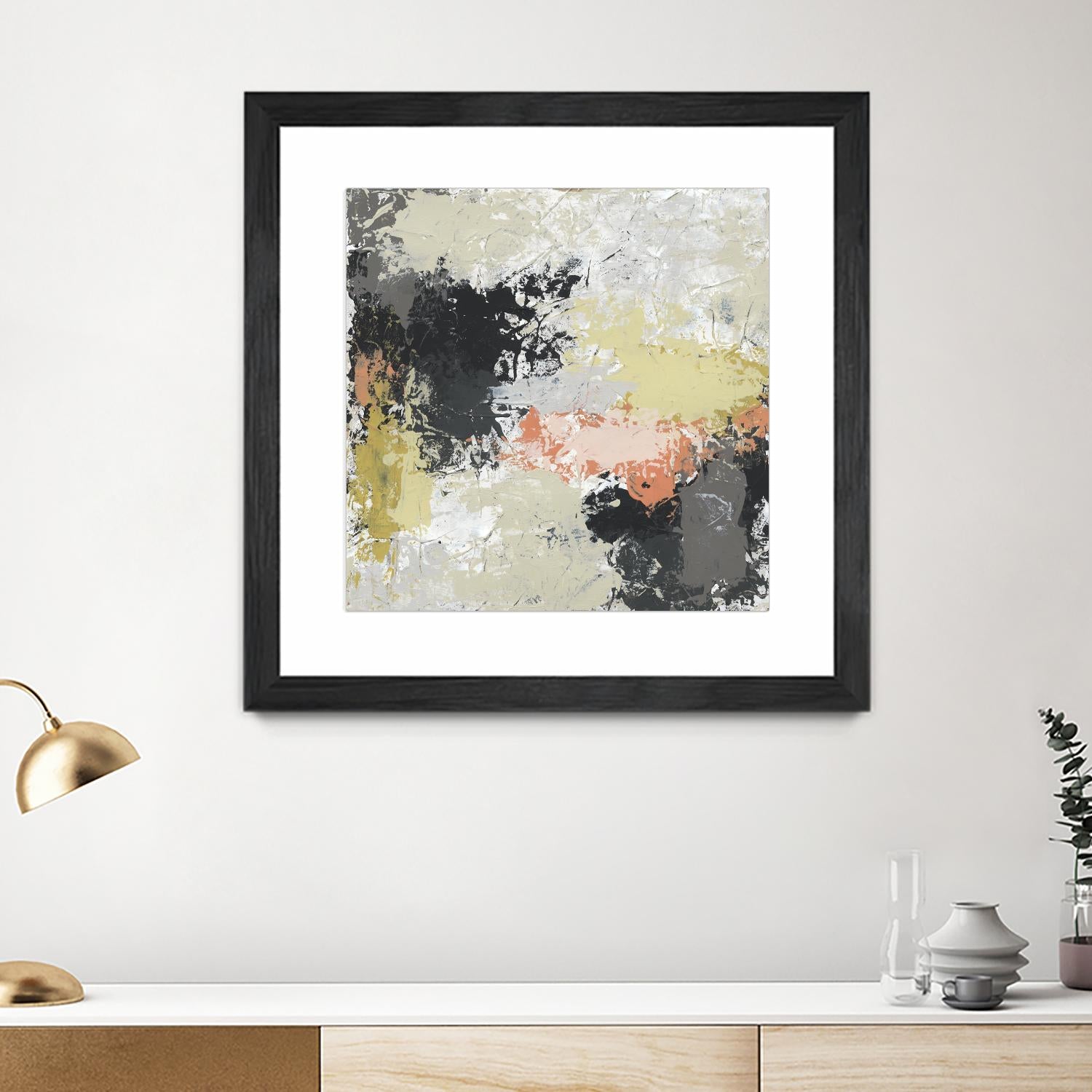 Gossamer Cloud II by June Erica Vess on GIANT ART - yellow abstract