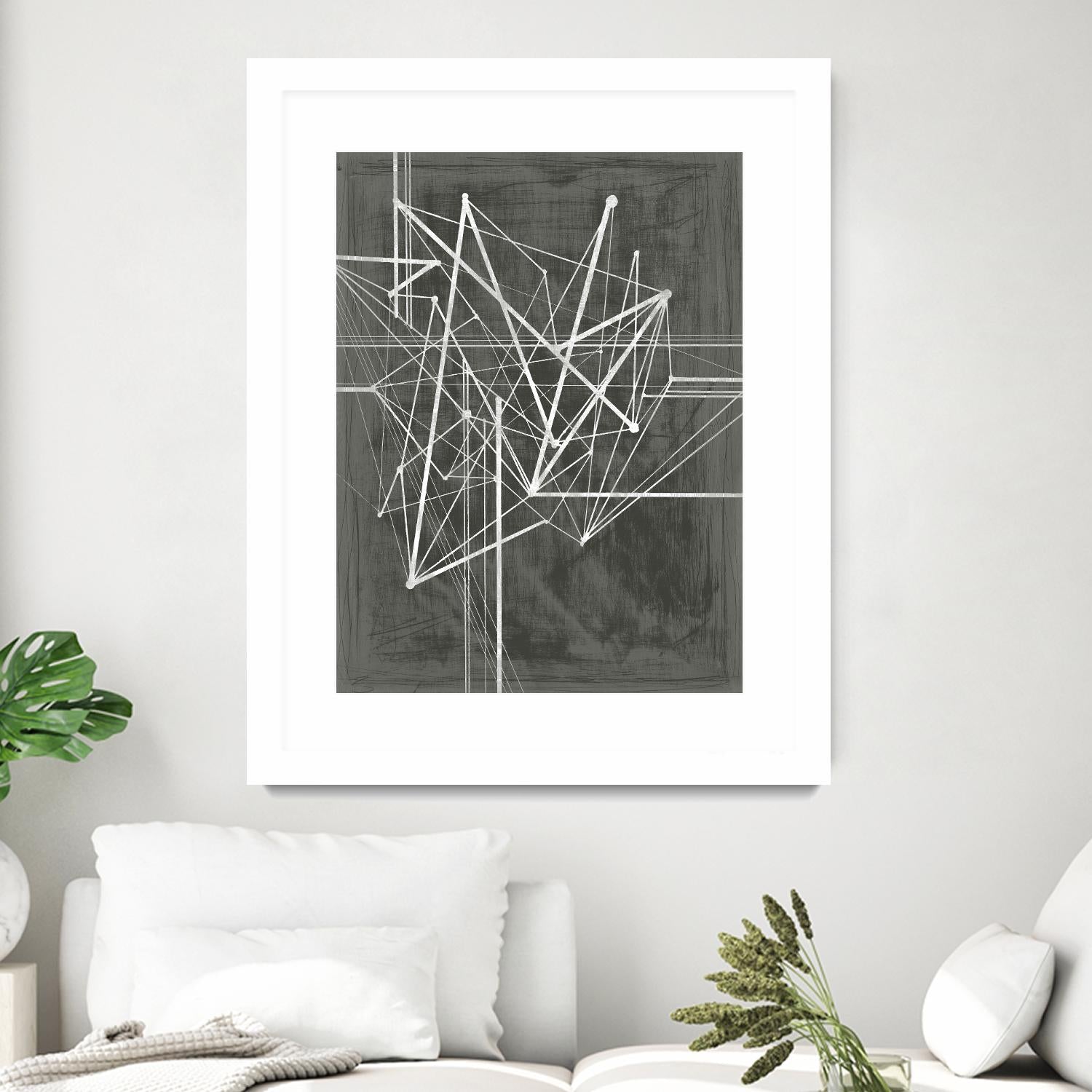 Vertices I by Ethan Harper on GIANT ART - white abstract