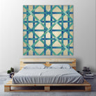 Woven Symmetry I by Chariklia Zarris on GIANT ART - blue patterns