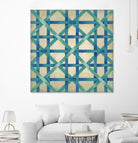 Woven Symmetry I by Chariklia Zarris on GIANT ART - blue patterns