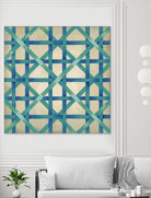Woven Symmetry I by Chariklia Zarris on GIANT ART - blue patterns