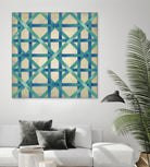 Woven Symmetry I by Chariklia Zarris on GIANT ART - blue patterns