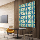 Woven Symmetry I by Chariklia Zarris on GIANT ART - blue patterns