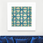 Woven Symmetry I by Chariklia Zarris on GIANT ART - blue patterns