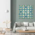 Woven Symmetry I by Chariklia Zarris on GIANT ART - blue patterns